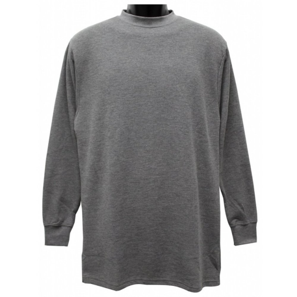 🆕 HEATHER GRAY THERMAL LONG SLEEVE T SHIRT - MEN